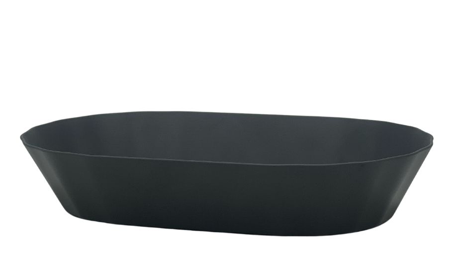 DishCircle Reusable French Fry Tray ABS Oval 200 x 115 x 40 mm Gray DishCircle Reusable French Fry Tray ABS Oval 200 x 115 x 40 mm Gray