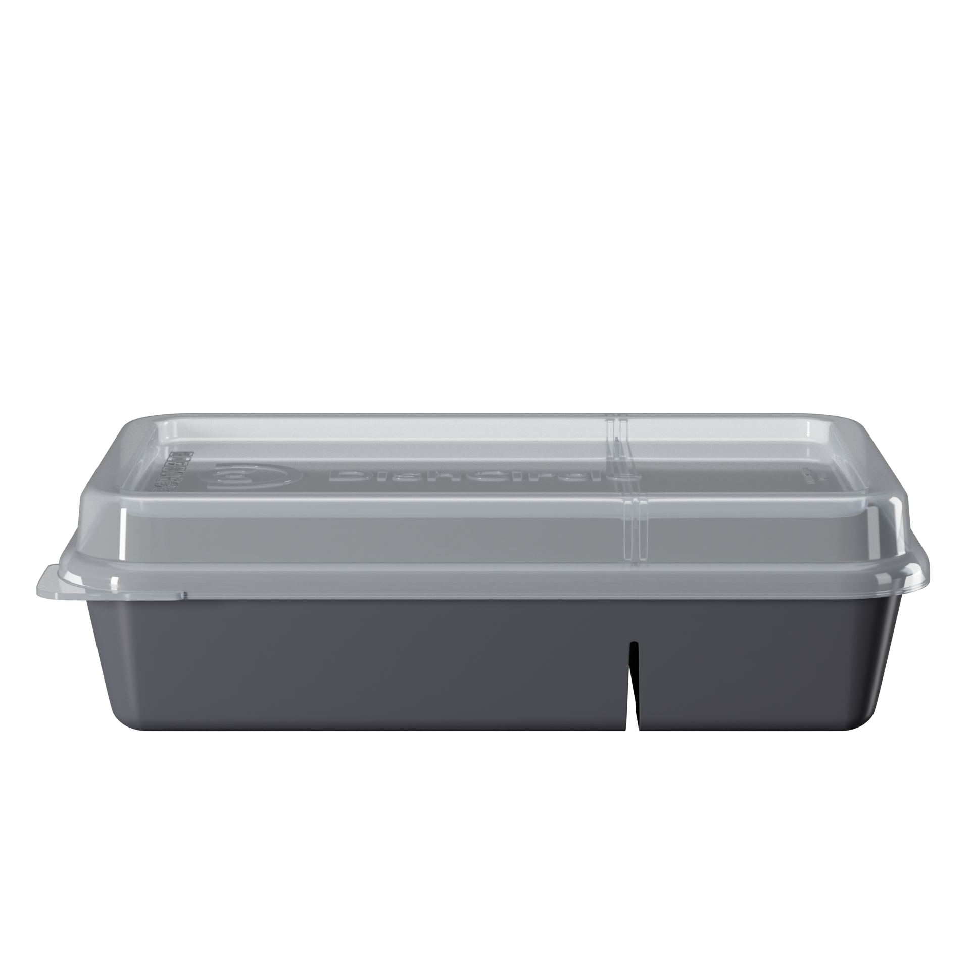 Menu tray 2-section rectangular with lid - set of 20 Menu tray 2-section rectangular with lid - set of 20
