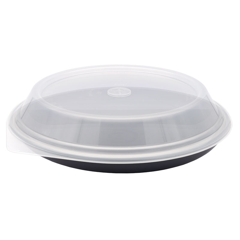 Menu plate 2-section with dome lid set of 20 Menu plate 2-section with dome lid set of 20